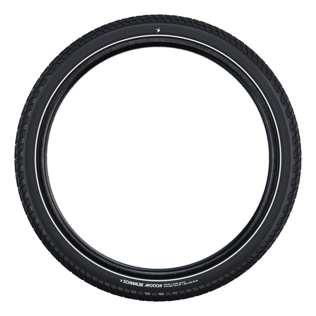 Schwalbe Pneu Motion Pick-Up 20x2.15 Starr mit Reflexstreifen black