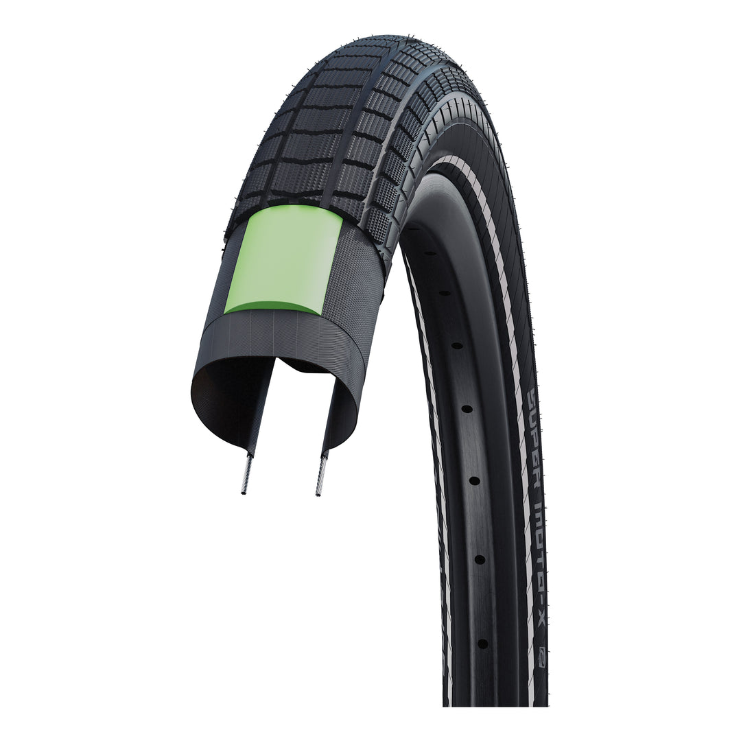 Schwalbe Pneu Super Moto-X 20x2.40 Starr mit Reflexstreifen black
