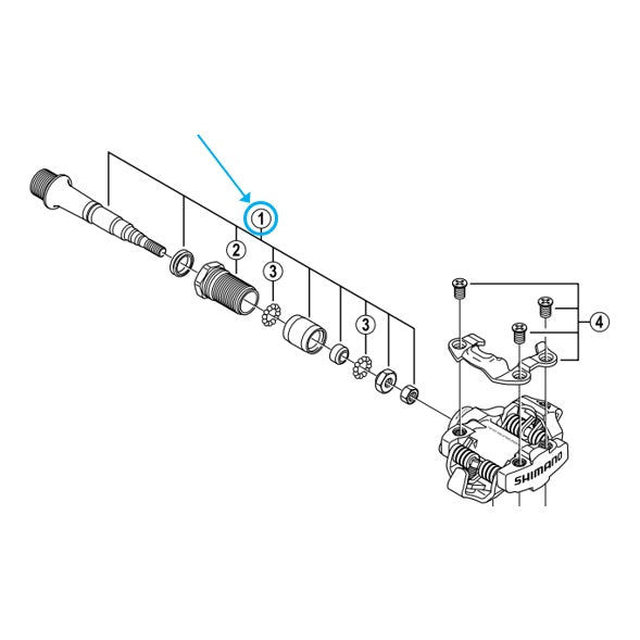 Shimano Achse PD-M540 links 