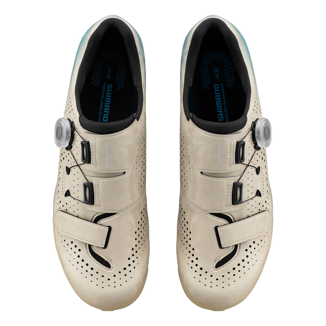 Shimano Men Gravel SH-RX600 Schuh SPD beige blue