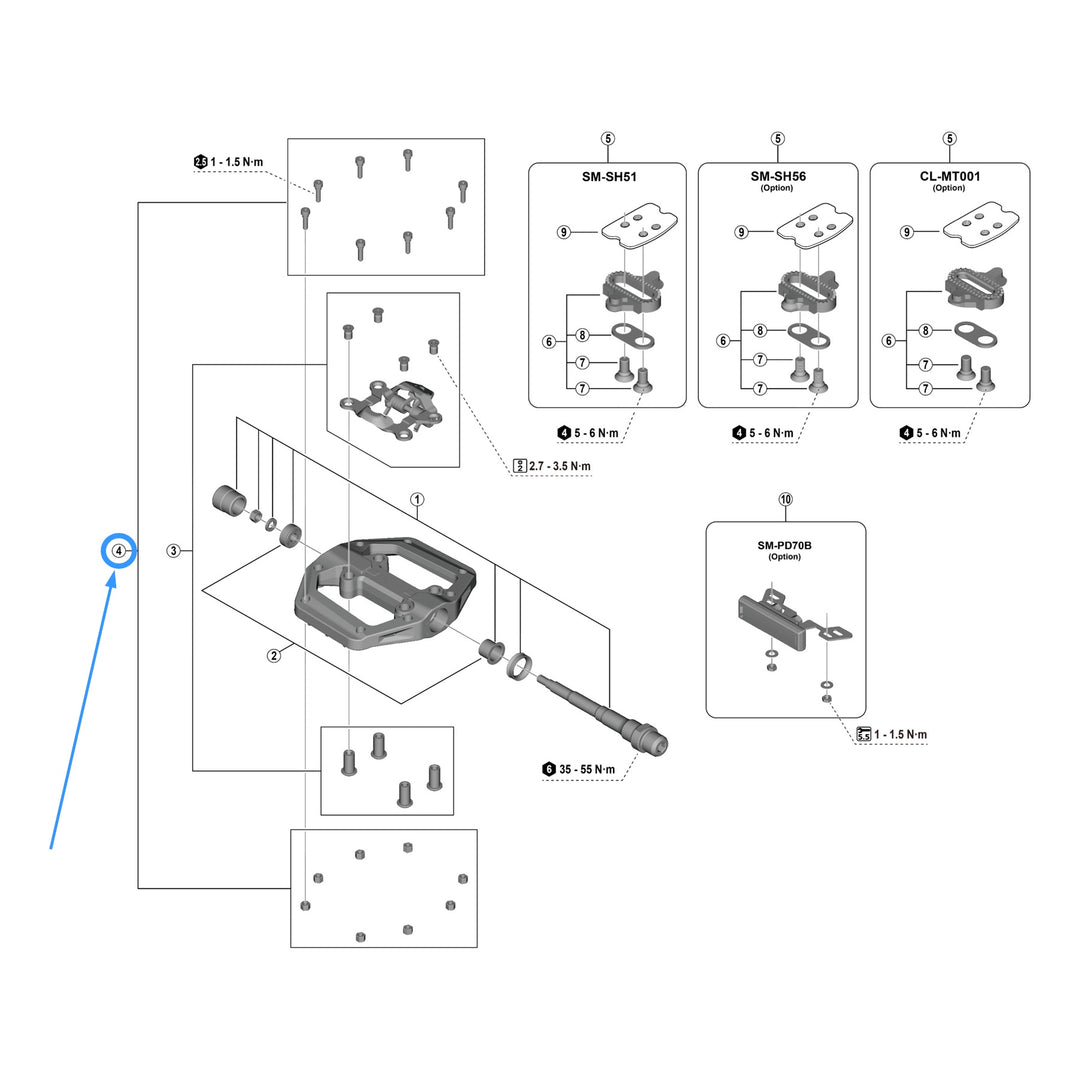 Shimano Pins PD-EH510 8Stk. 