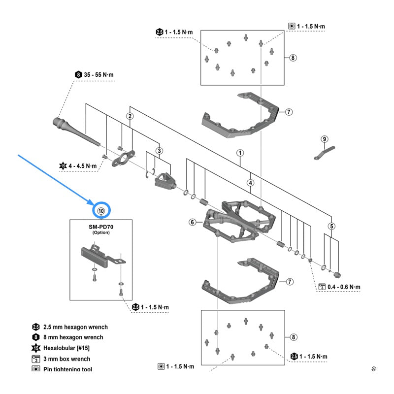 Shimano Reflektor-Satz PD-G8040 PD70A 
