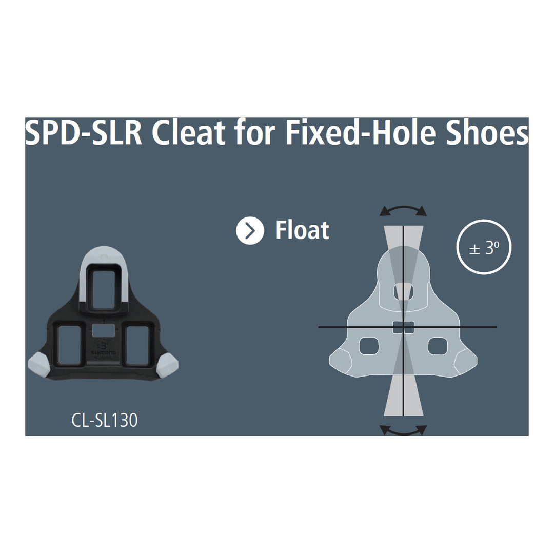 Shimano Schuhplattensatz CL-SL130 SPD-SLR grau 6° mit Längsverstellung grau