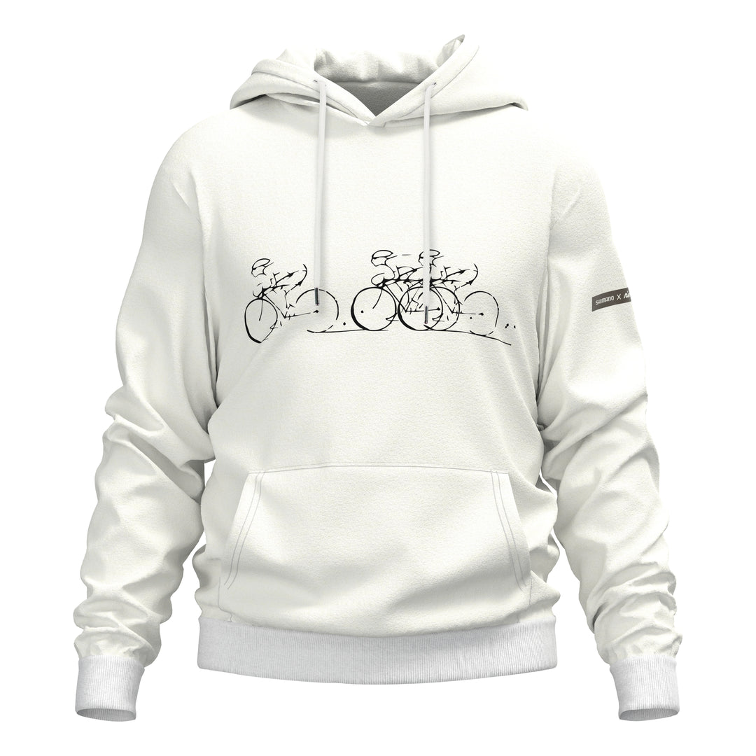 Shimano Unisex Sentiero LTD Hoodie white road