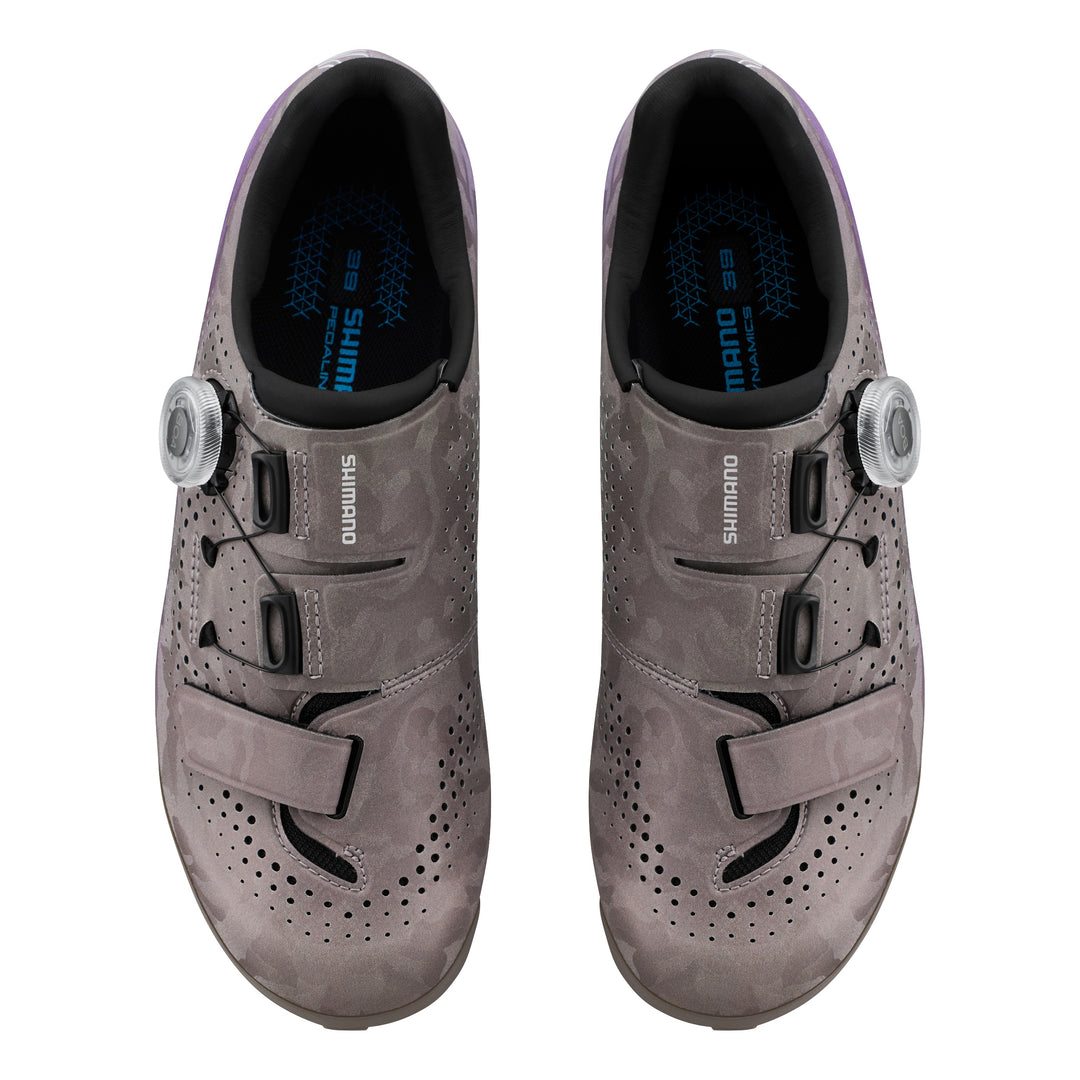 Shimano Women Gravel SH-RX600 Schuh SPD gray purple