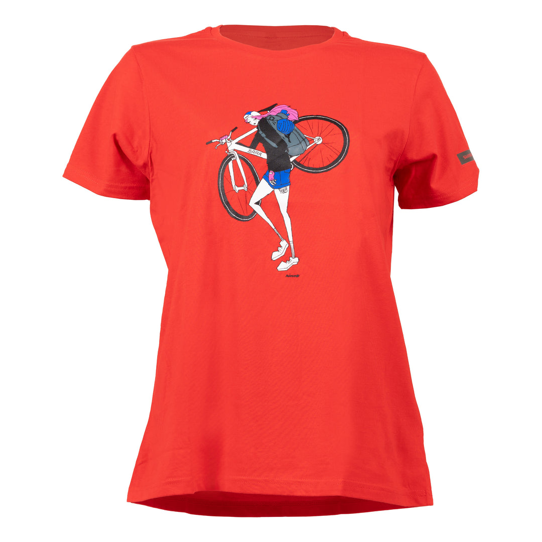 Shimano Women Sentiero Ltd T-Shirt red