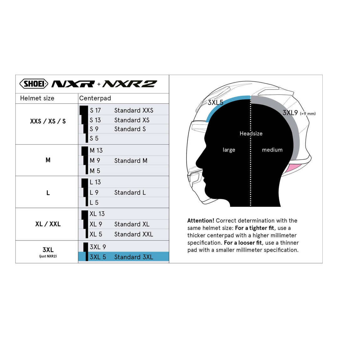 SHOEI SHOEI Innenfutter NXR2 