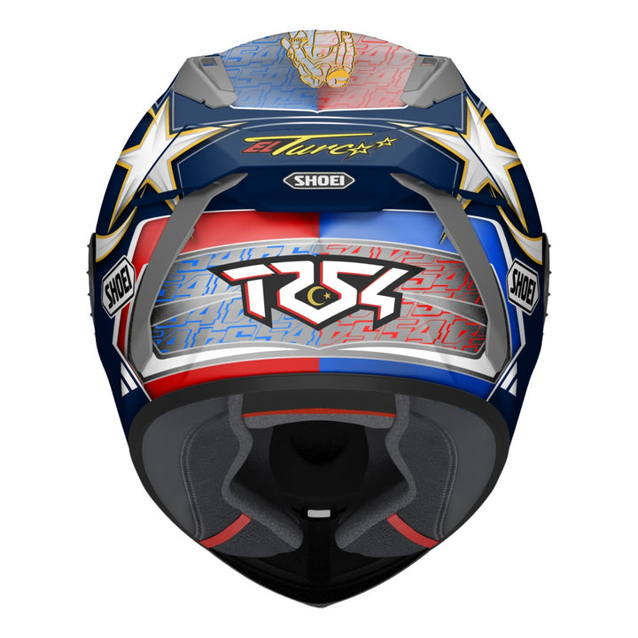SHOEI Integralhelm X-Spirit Pro Toprak blau-rot-weiss