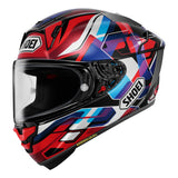 SHOEI Integralhelm X-Spirit Pro Valion TC-10, rot-blau-weiss
