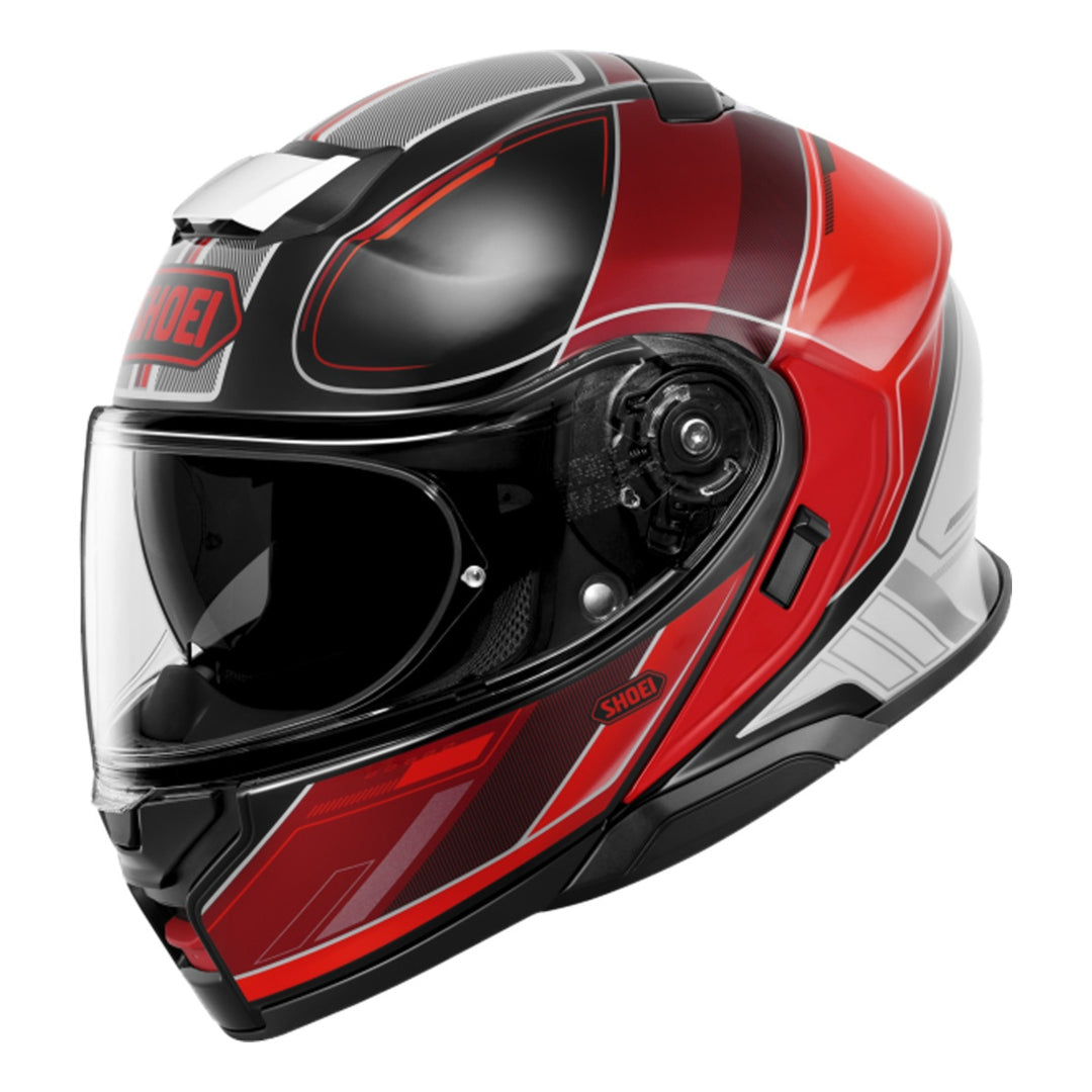 SHOEI Klapphelm Neotec 3 Sharpen TC-1, rot-schwarz-weiss