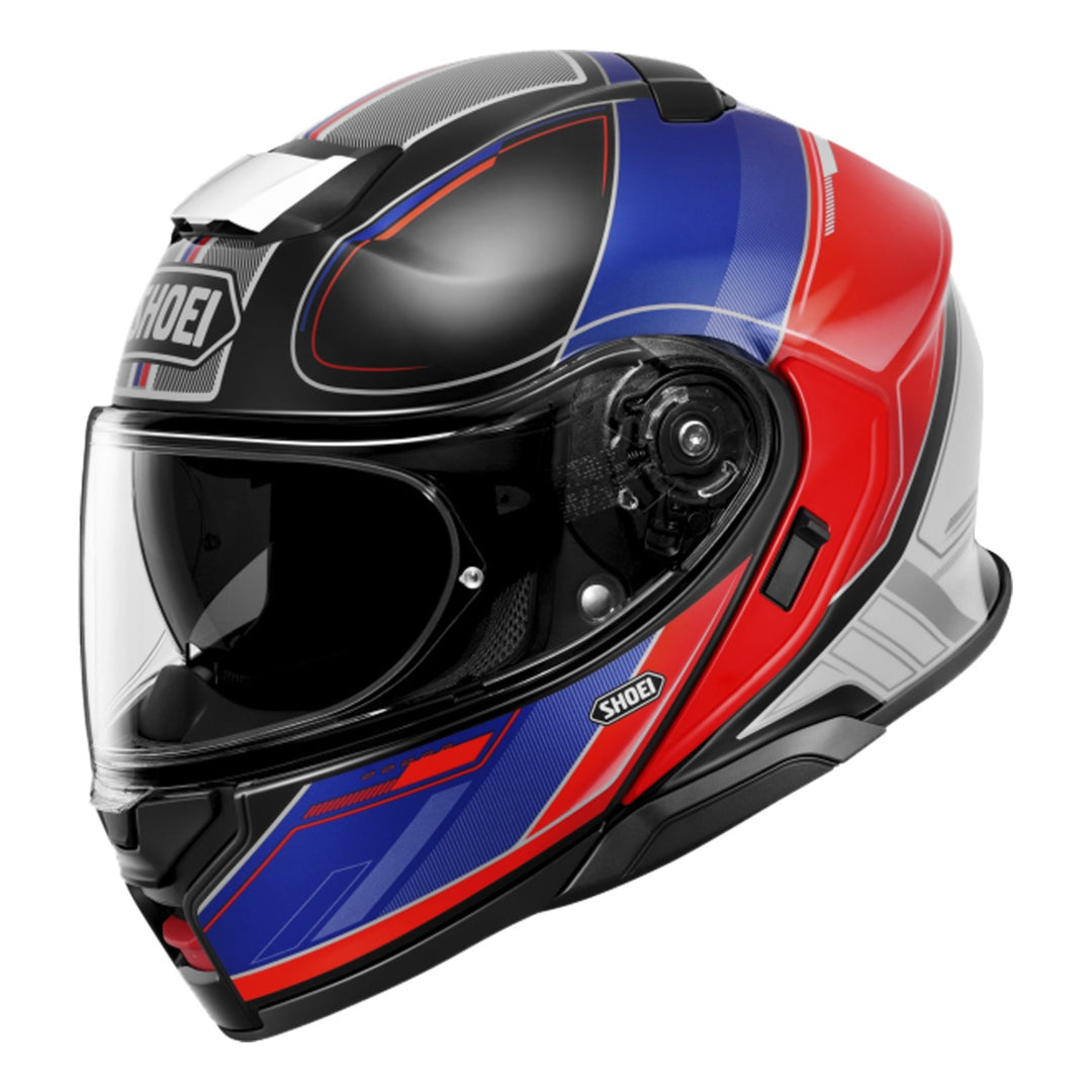 SHOEI Klapphelm Neotec 3 Sharpen TC-10, rot-blau-schwarz