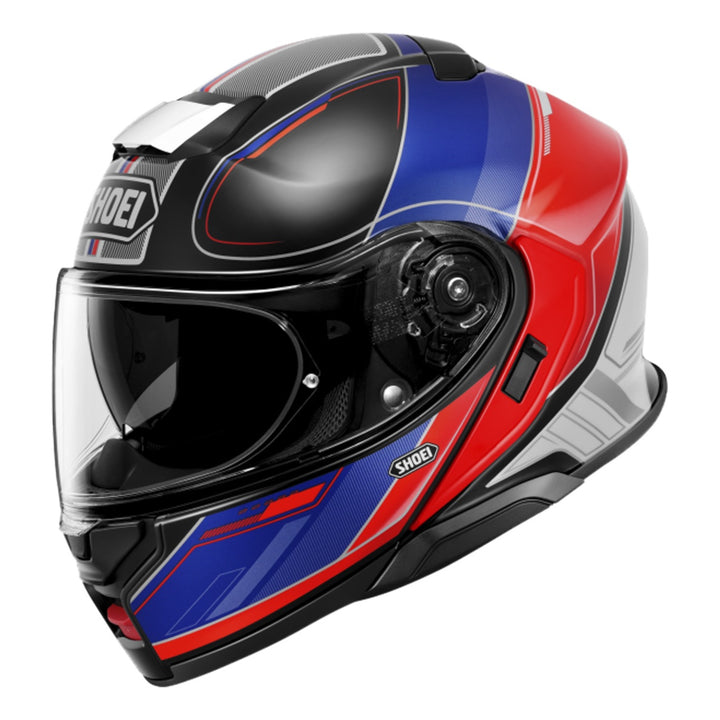 SHOEI Klapphelm Neotec 3 Sharpen TC-10, rot-blau-schwarz