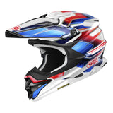SHOEI Motocrosshelm VFX-WR 06 Sparkle TC-10, weiss-blau-rot