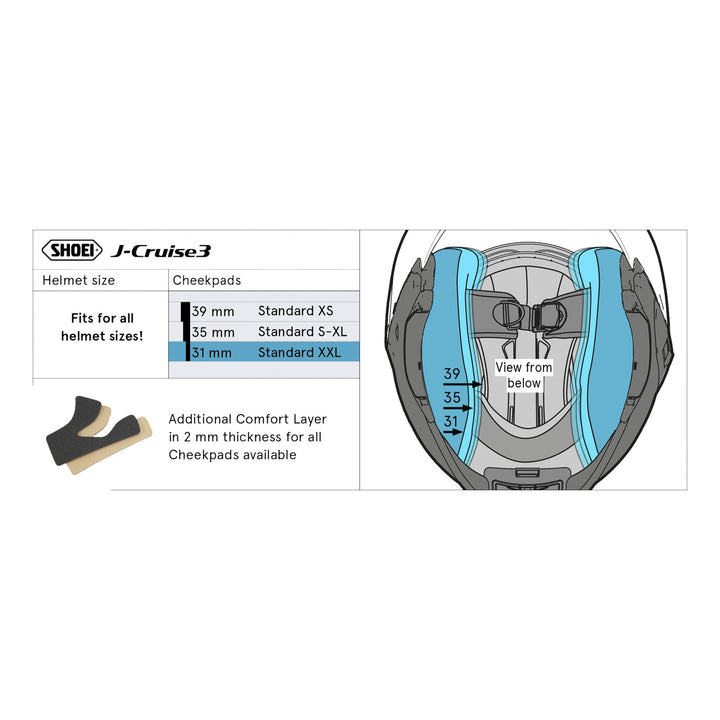 SHOEI SHOEI Wangenpolster JCR3 