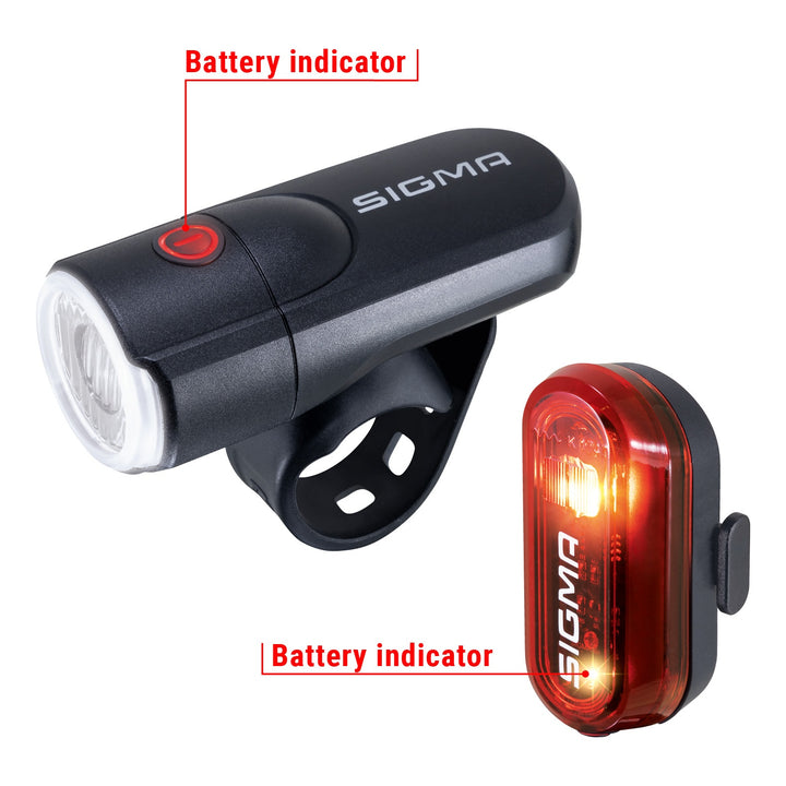 SIGMA SPORT Sigma Lichtset Aura 30 FL &amp; Curve schwarz