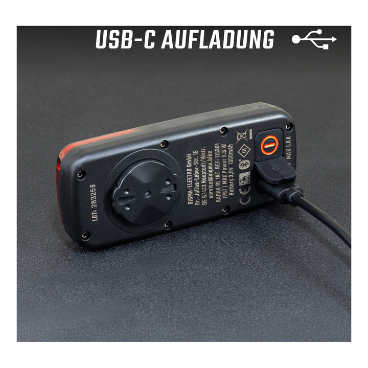 SIGMA SPORT Sigma Rücklicht Reco 81 link Radar schwarz