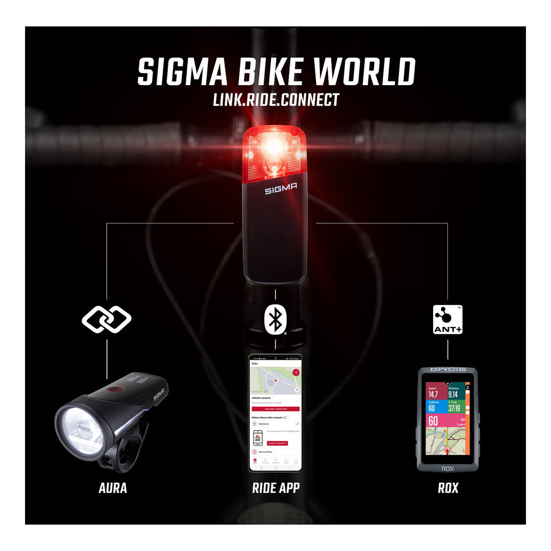 SIGMA SPORT Sigma Rücklicht Reco 81 link Radar schwarz