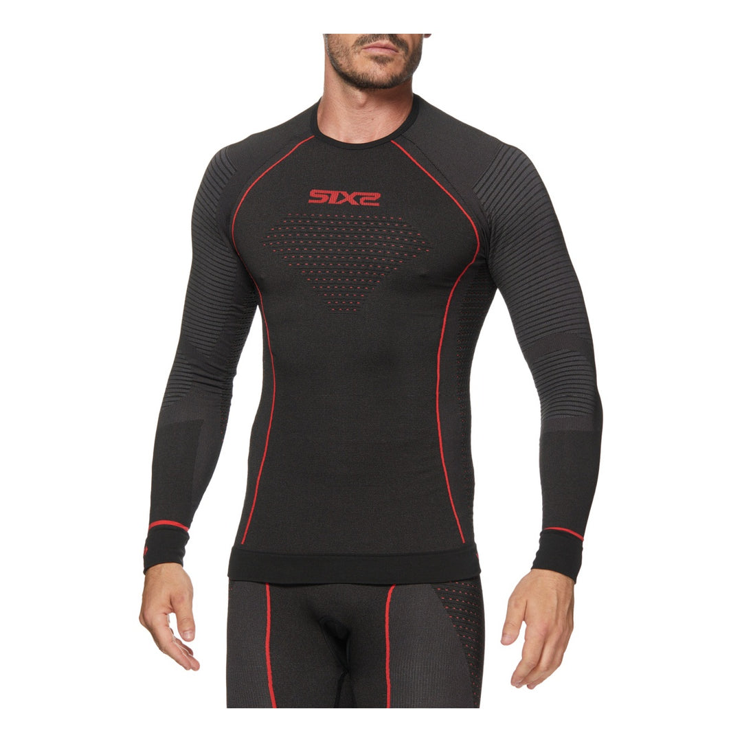 SIXS Funktionsshirt langarm Blazefit TS2W Unisex schwarz-rot