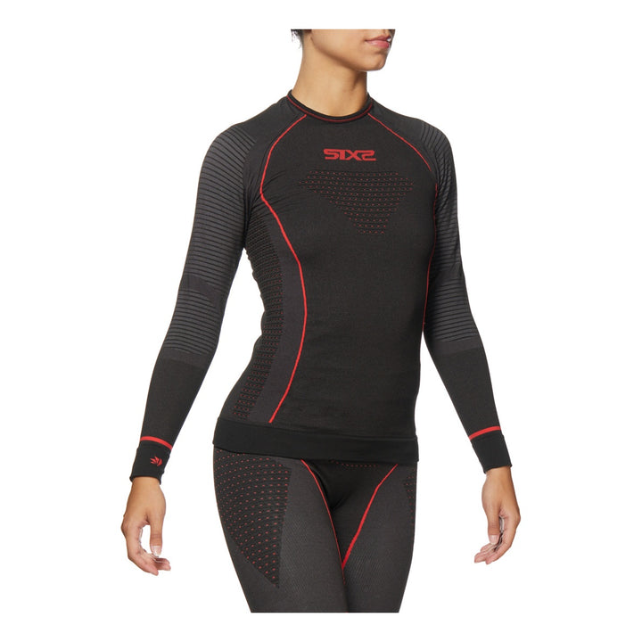 SIXS Funktionsshirt langarm Blazefit TS2W Unisex schwarz-rot