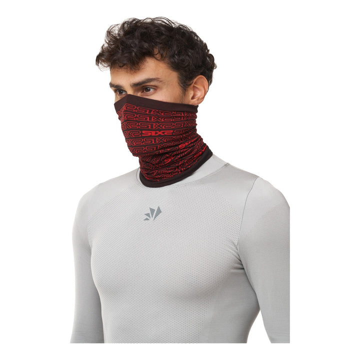 SIXS Halswärmer TBX V2 Unisex Logo schwarz-rot