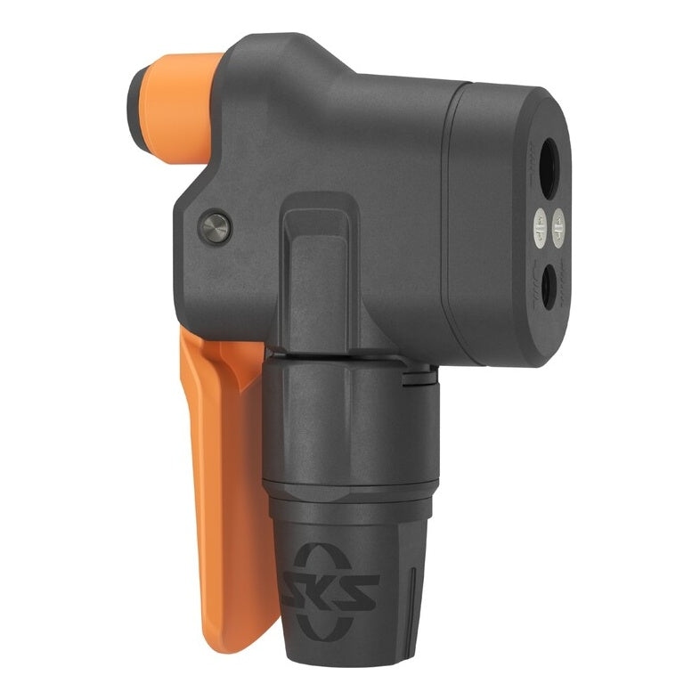 SKS Airport All in One Head Pumpenkopf Multi-Valve-Kopf schwarz/orange