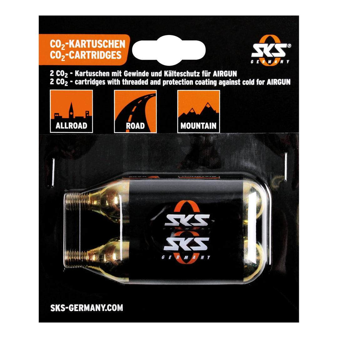 SKS CO2-Patronen 2 x 16 g mit Gewinde 