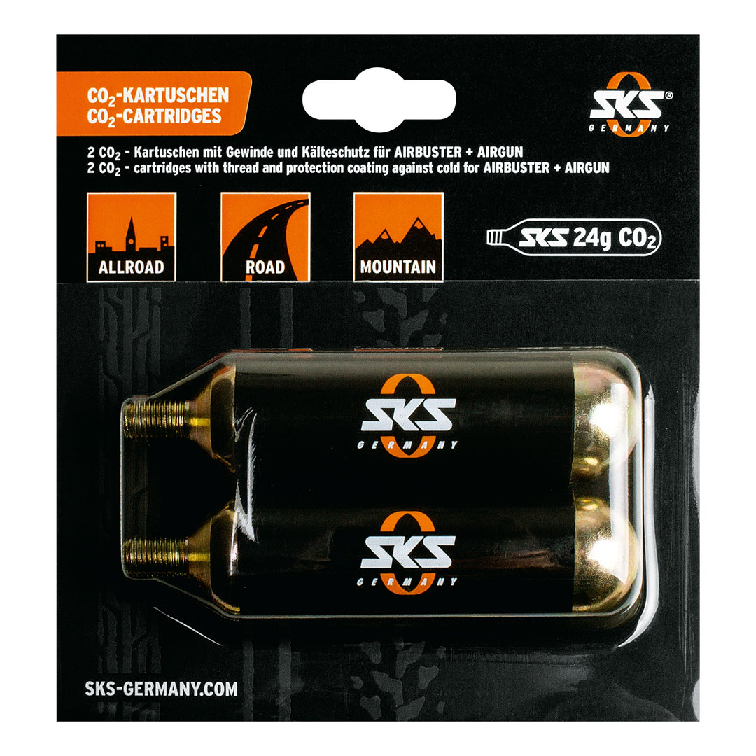 SKS CO2-Patronen 2 x 24g mit Gewinde 