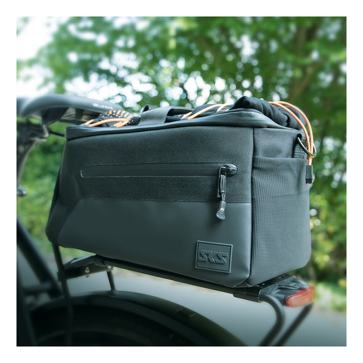 SKS Gepäckträgertasche Infinity Urban Trunkbag Klettstraps ohne Adapter schwarz-orange