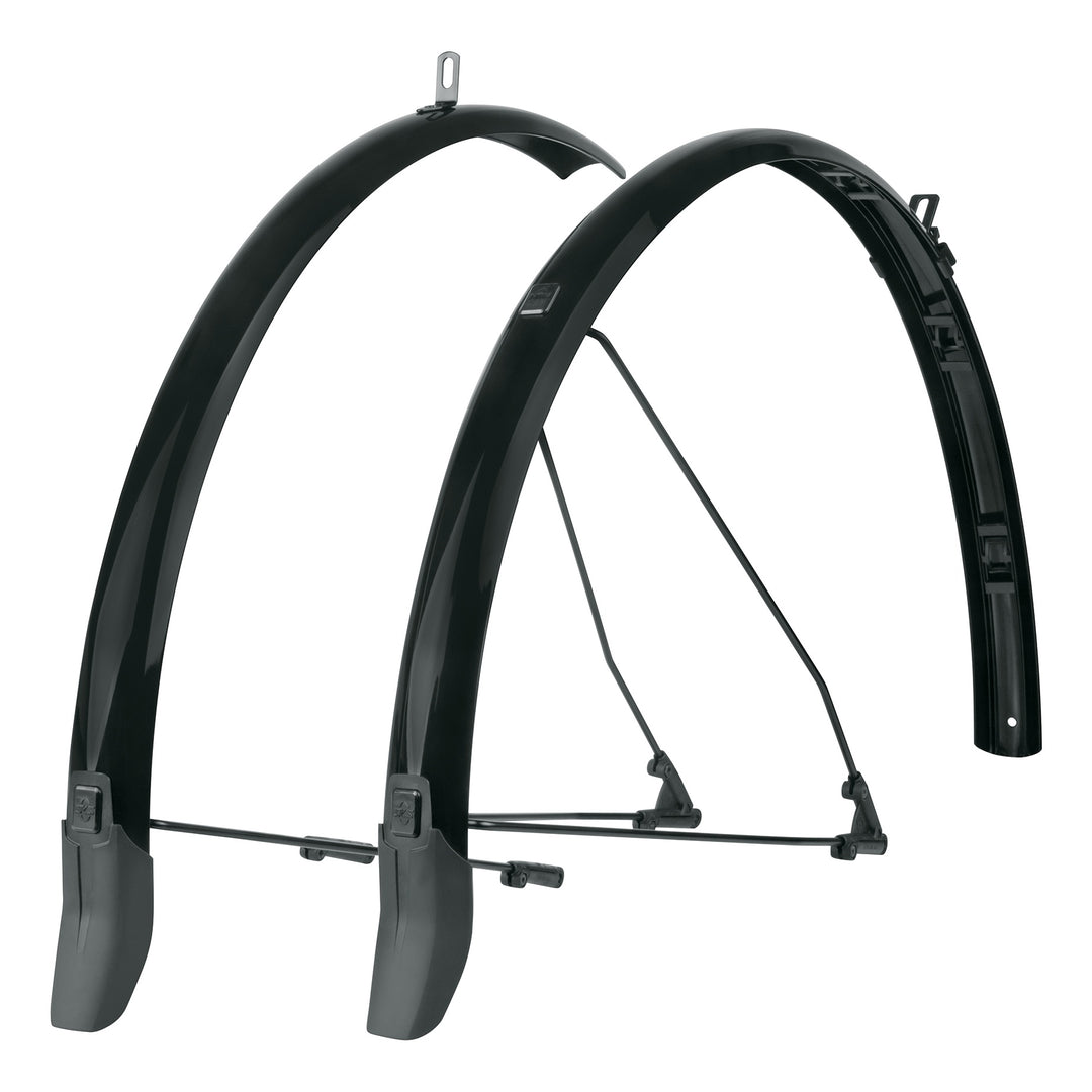 SKS Schutzblechgarnitur Bluemels Cable Kunststoff 28" 45 mm schwarz glänzend