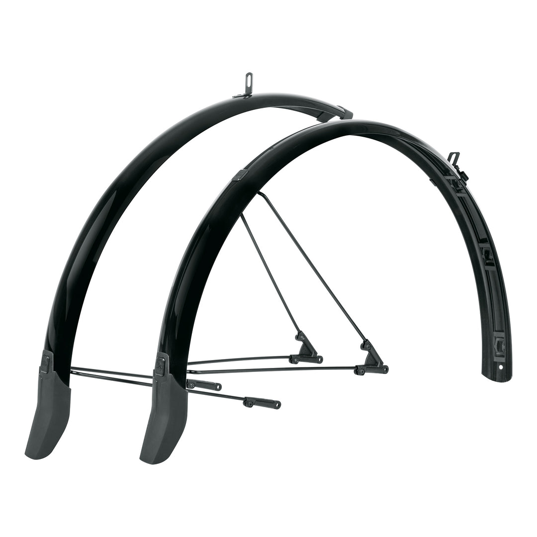 SKS Schutzblechgarnitur Bluemels Cable Kunststoff 28" 55 mm schwarz glänzend