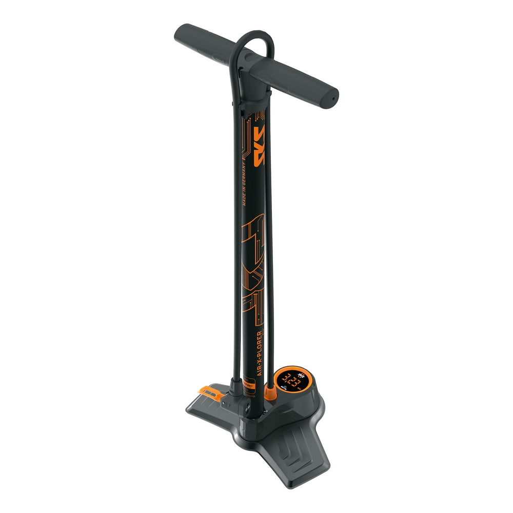SKS Standpumpe Air-X-Plorer Digi 10.0 Stahl Multi Valve schwarz-orange