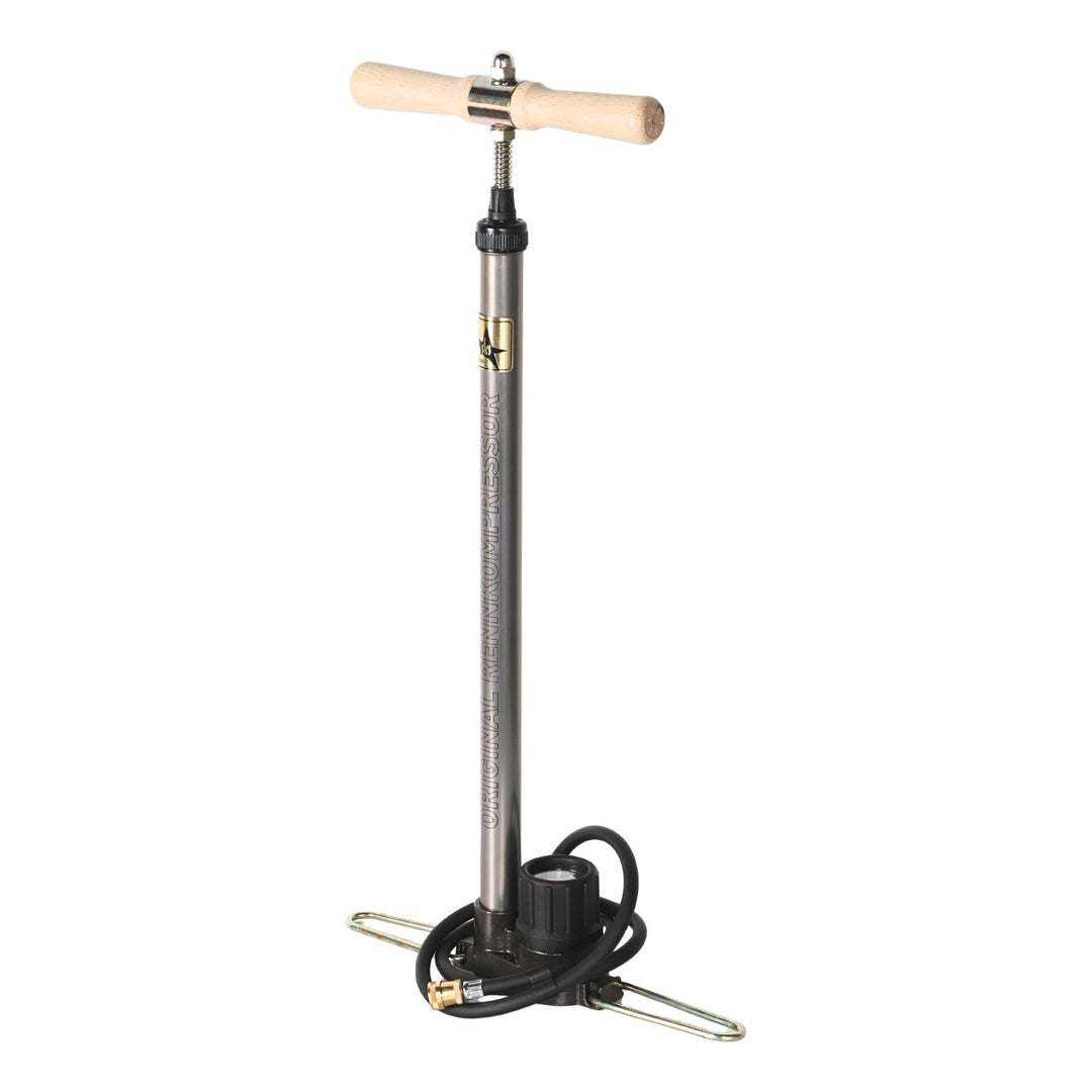 SKS Standpumpe Rennkompressor60 LTD mit Messingstecknippel Silber