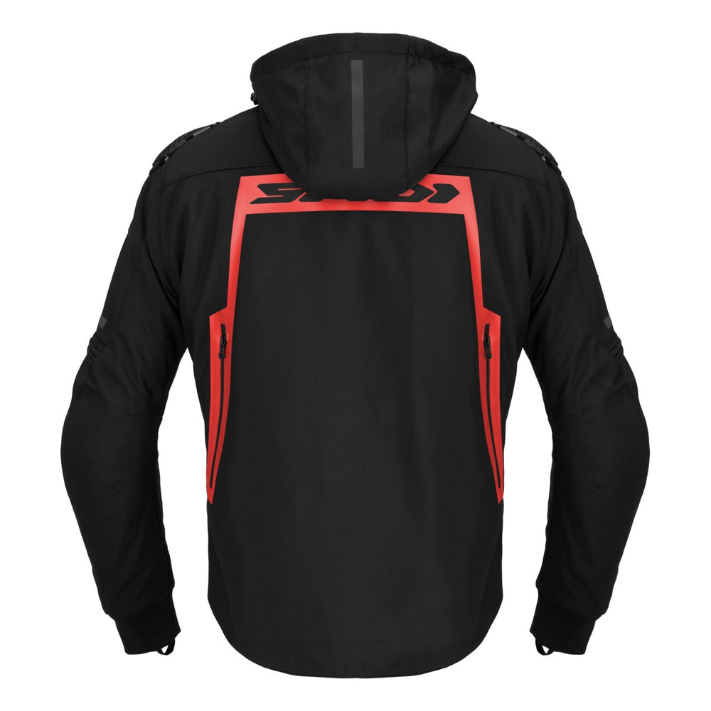 SPIDI Jacke Hoodie Warrior H2OUT schwarz-rot