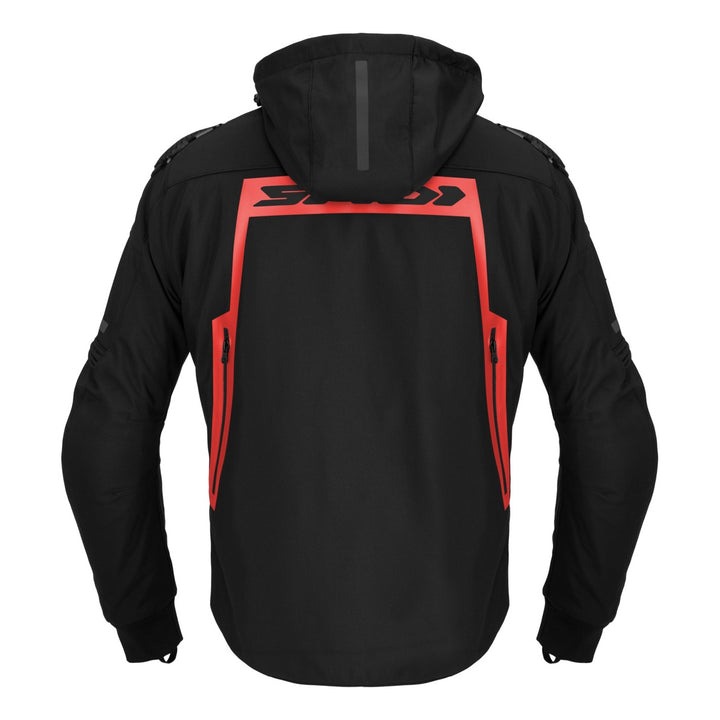 SPIDI Jacke Hoodie Warrior H2OUT schwarz-rot
