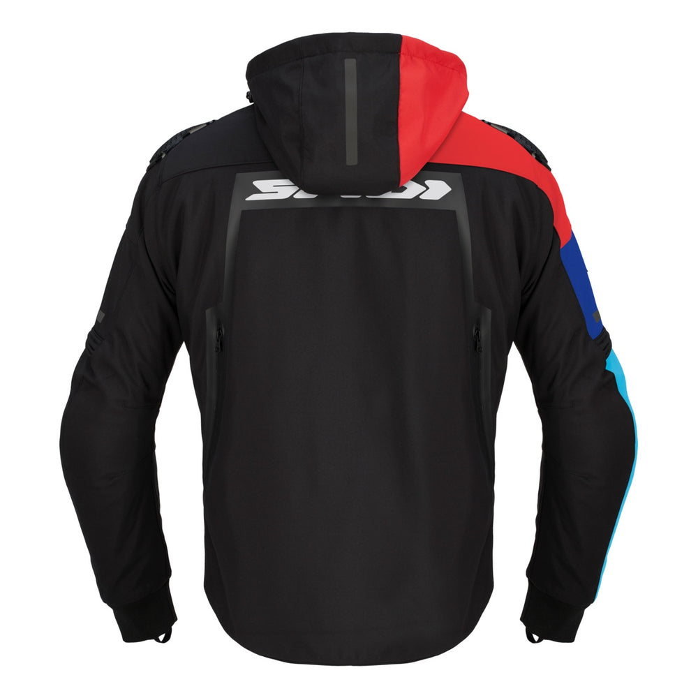 SPIDI Jacke Hoodie Warrior H2OUT schwarz-rot-blau