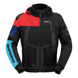 SPIDI Jacke Hoodie Warrior H2OUT schwarz-rot-blau