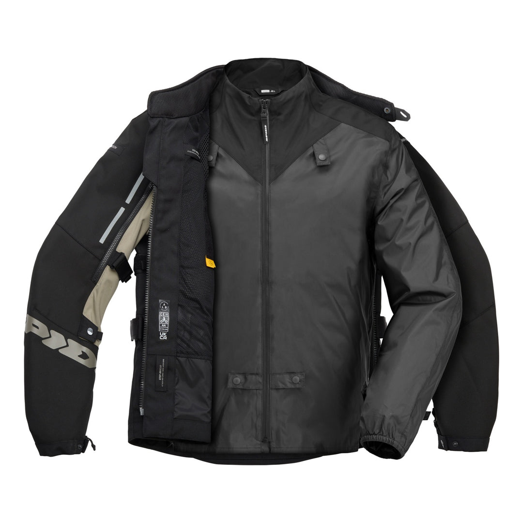 SPIDI Jacke Rain Chest Insideout schwarz