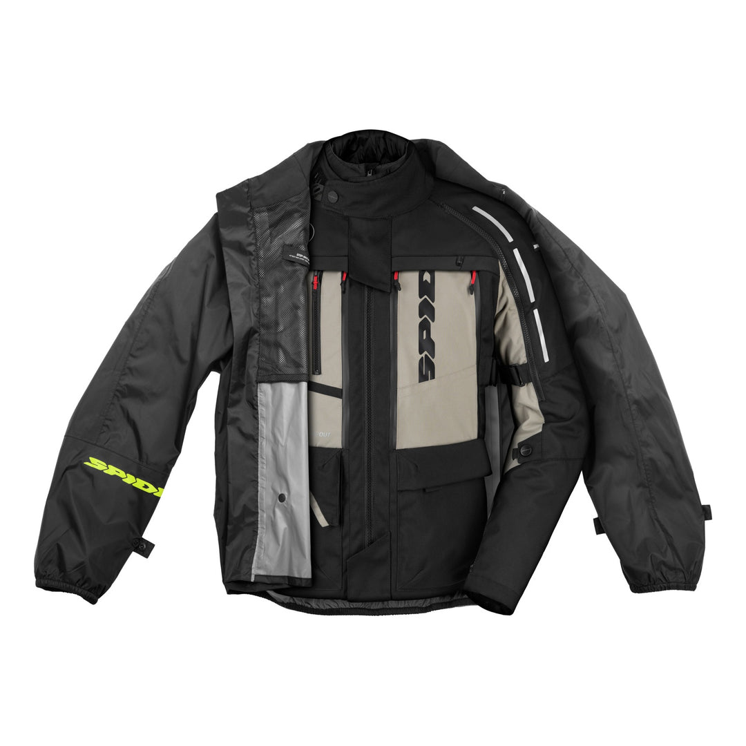 SPIDI Jacke Rain Chest Insideout schwarz
