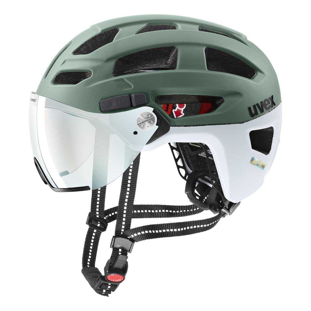 UVEX Finale visor V moss green-cloud matt