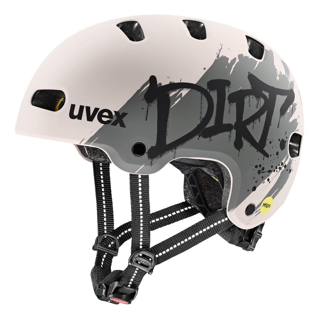 UVEX Kid 4 style MIPS dirt warm grey matt