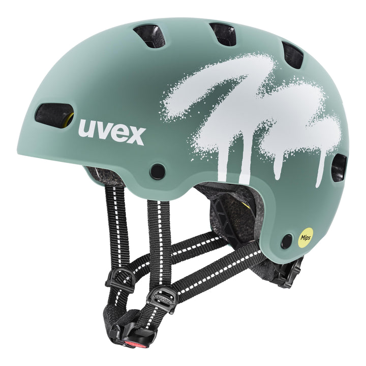 UVEX Kid 4 style MIPS spray sage green matt