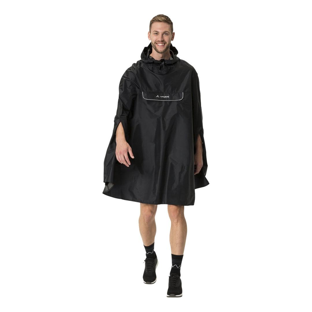 VAUDE Valdipino Poncho schwarz