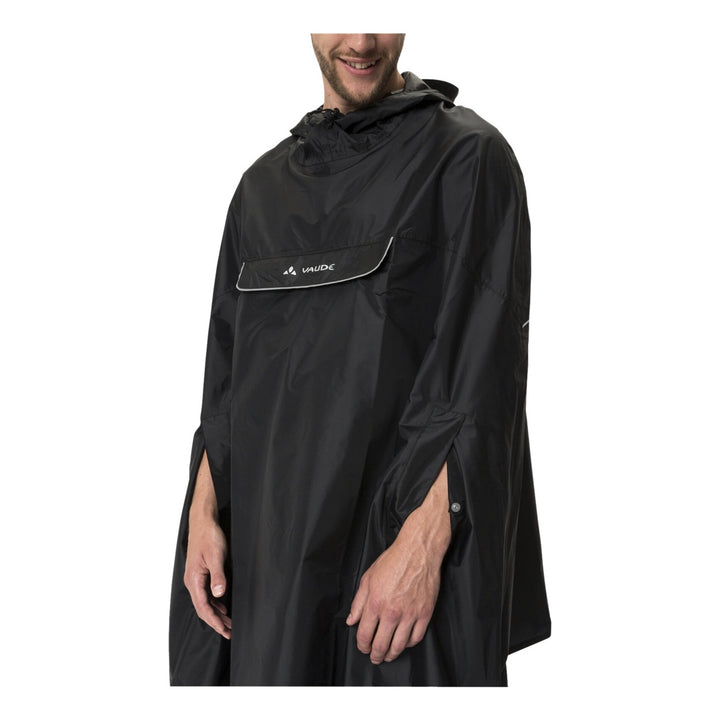 VAUDE Valdipino Poncho schwarz