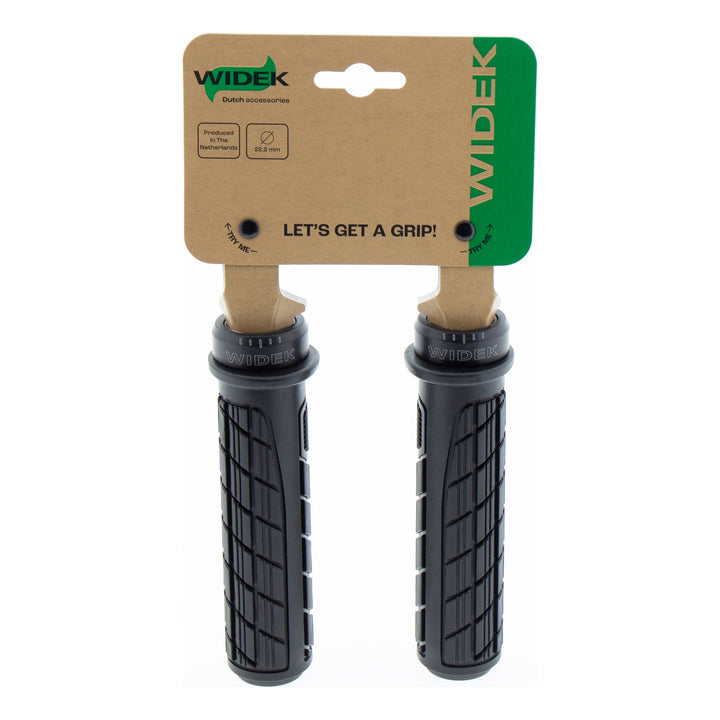 Widek Lenkergriffe The Rock mit Alu Lockring 135mm schwarz auf Karte schwarz