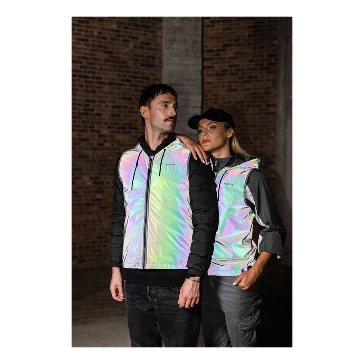 WOWOW Leuchtweste Lumeo Rainbow vollständig reflektierend Reflektierend