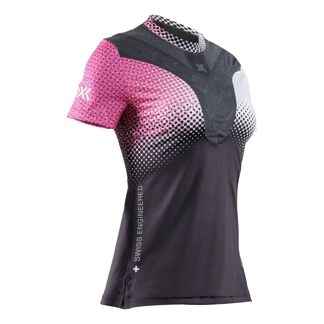X-BIONIC Women CoreFusion Run Shirt SH SL dot fade/neo pink/weiss