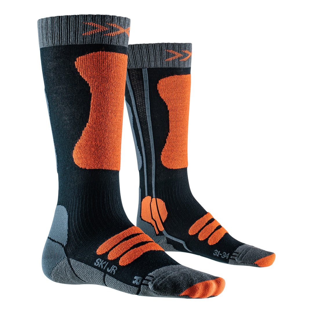 X-SOCKS JR Ski 4.0 anthracite melange/x-orange