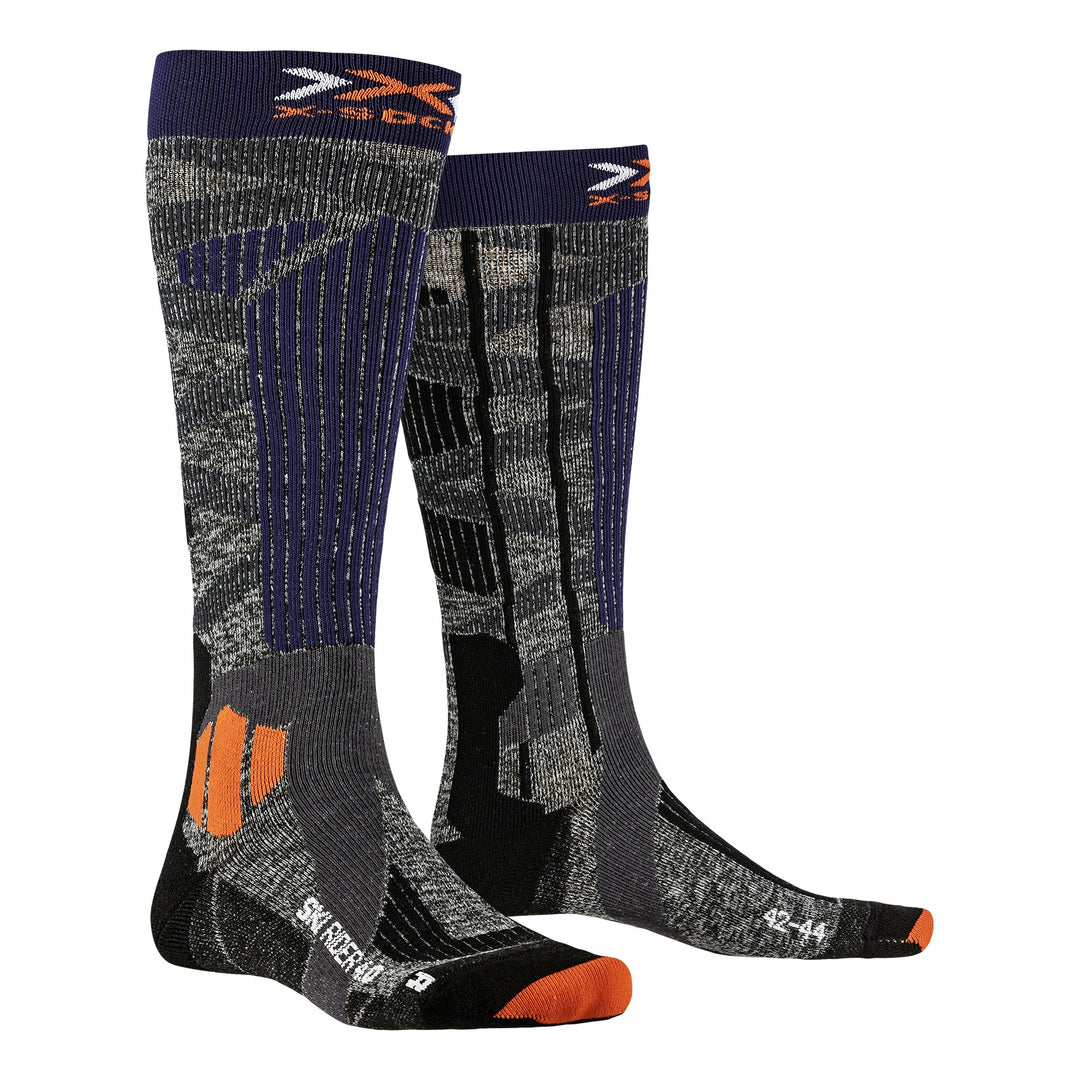 X-SOCKS Ski Rider 4.0 stone grey/melange blue
