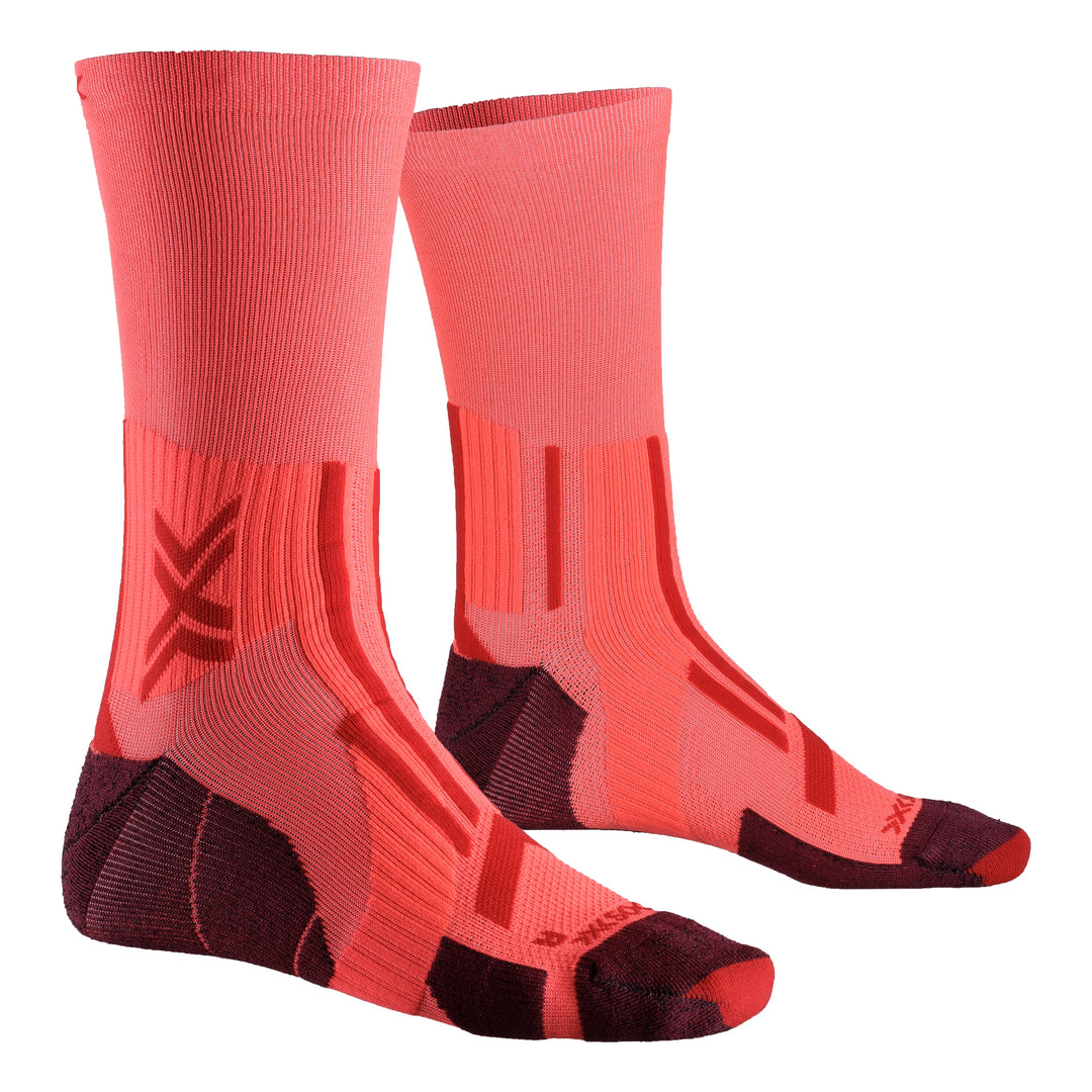 X-SOCKS Trail Run Perform Crew fluo red/namib red