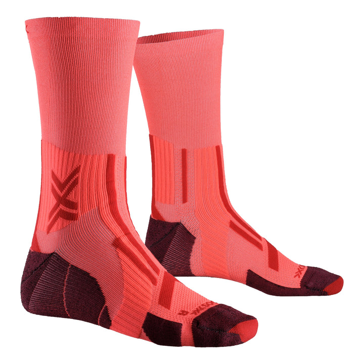 X-SOCKS Trail Run Perform Crew fluo red/namib red